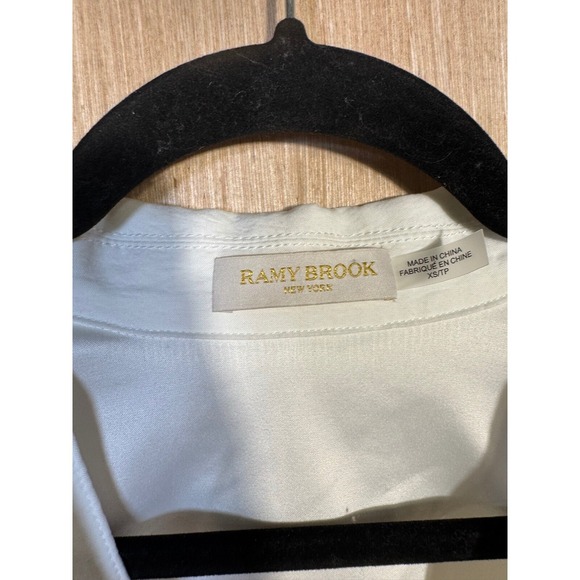 Ramy Brook $525 Celia New York White Button Up Midi Dress Belted Collared XS - Picture 4 of 5